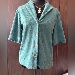 XS Faherty Women’s Cabana Towel Terry Camp Shirt